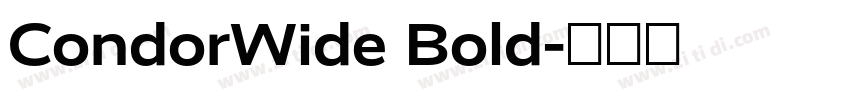 CondorWide Bold字体转换